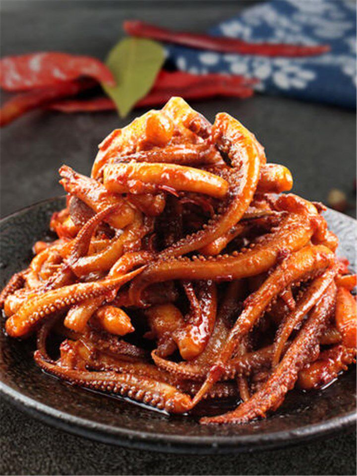 麻辣鱿鱼须,鲜辣的就是好吃