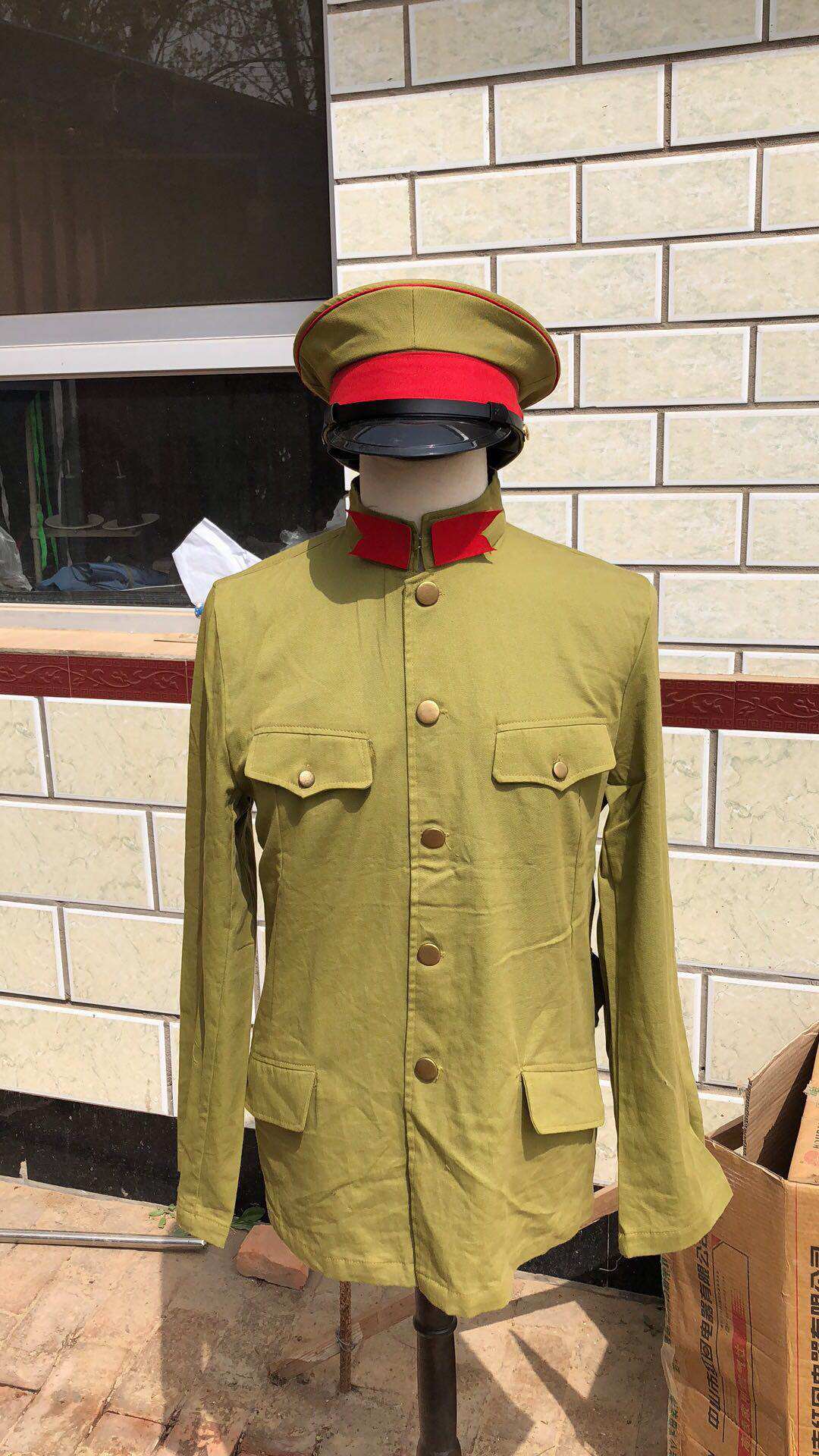 日本鬼子皇军 话剧道具日本兵套带 绑腿 大檐帽立领套装