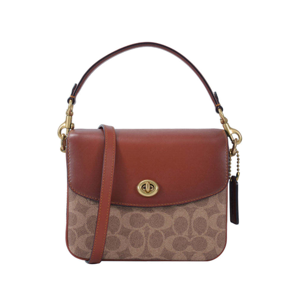 coach蔻驰专柜款cassie女士单肩斜挎小牛皮方包相机包640