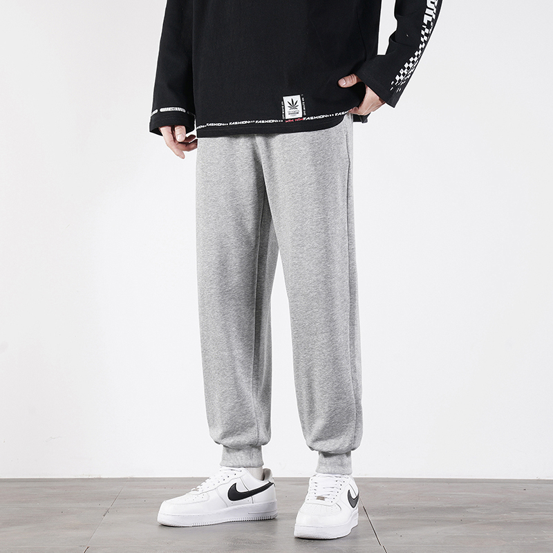 mgyr运动裤男生裤子宽松休闲春秋款灰色春季长裤篮球美式卫裤户外休闲