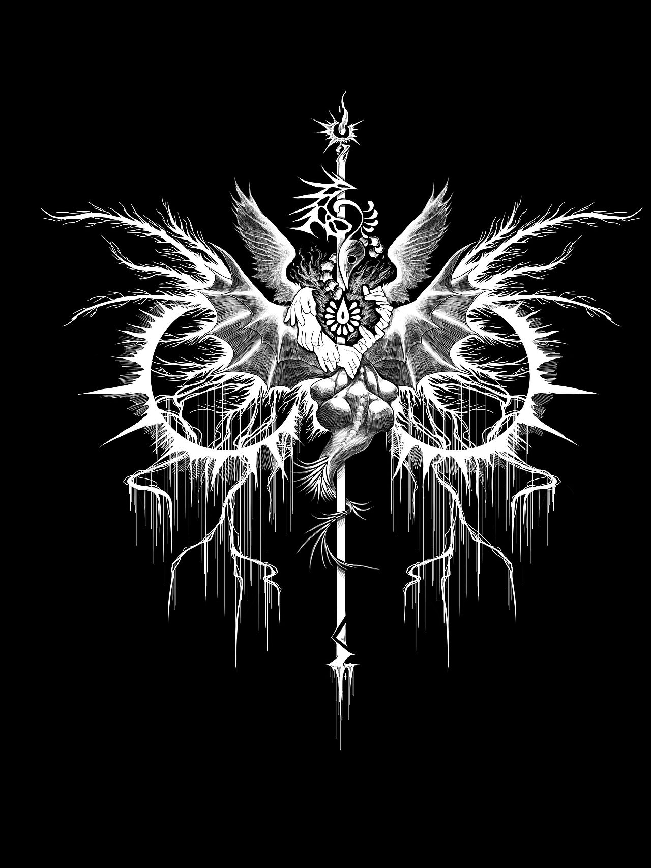 重金属乐队---不死鸟phoenix logo设计