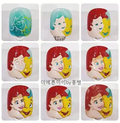 迪士尼人物彩绘美甲教程分解图