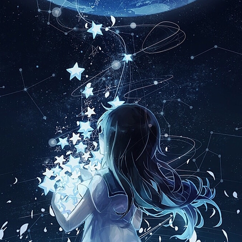 织梦星空动漫女生头像图片