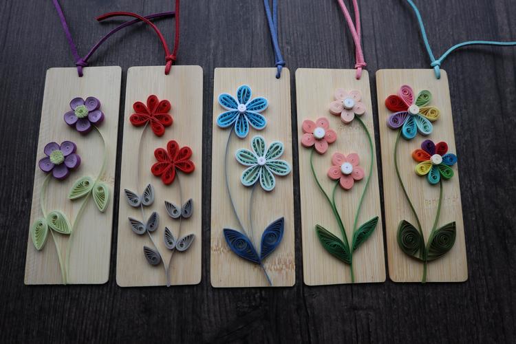 热卖幼儿园学校手工作业儿童diy制作衍纸套装折纸材料包竹书签1