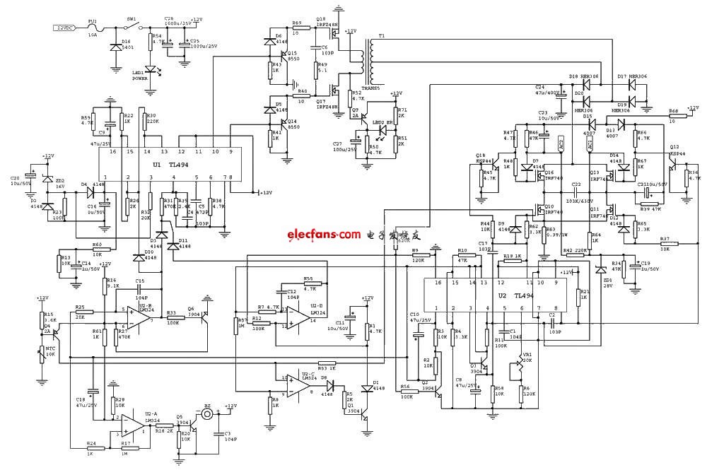 常见的逆变器电路图