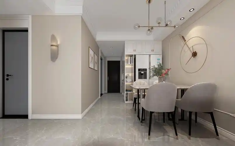 山水装饰95㎡法式风格浪漫三居奶咖色的家也太美了吧