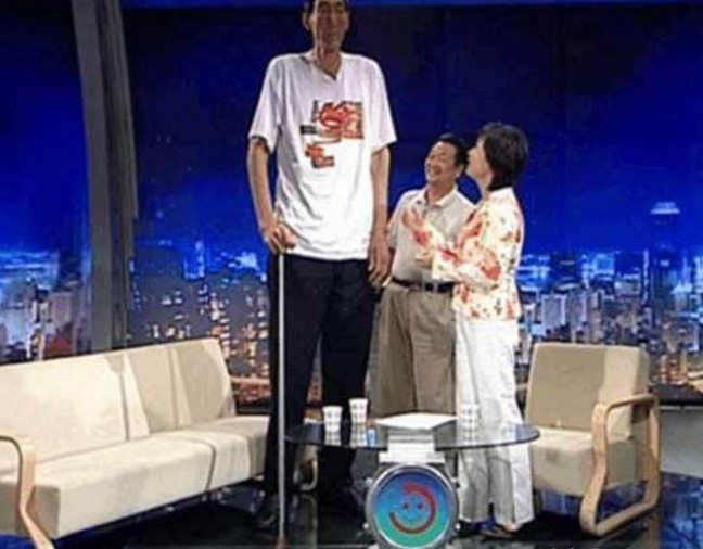 第四,王峰军--身高255cm,河南省三门峡人,特型演员,曾被誉为"世界第一