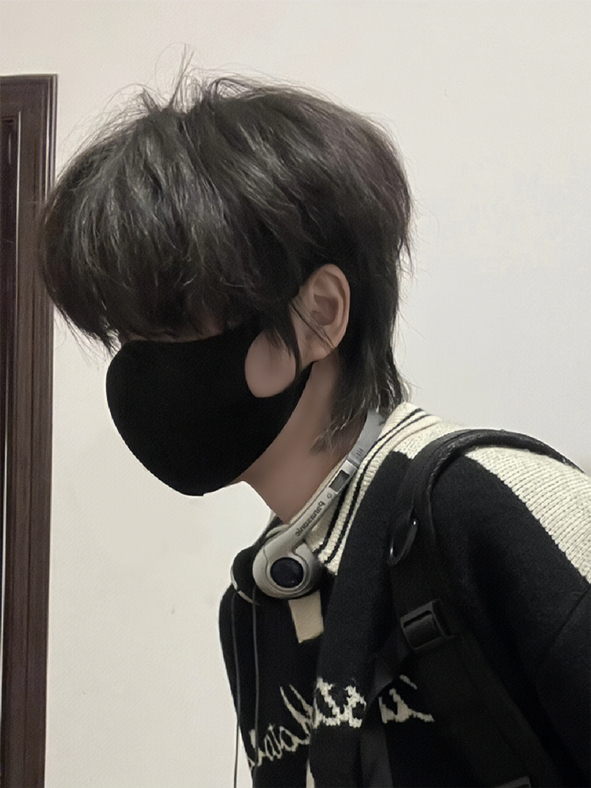 长发假发男日系鲻鱼头微分齐刘海狼尾发网红道具蓬松自然整顶发套