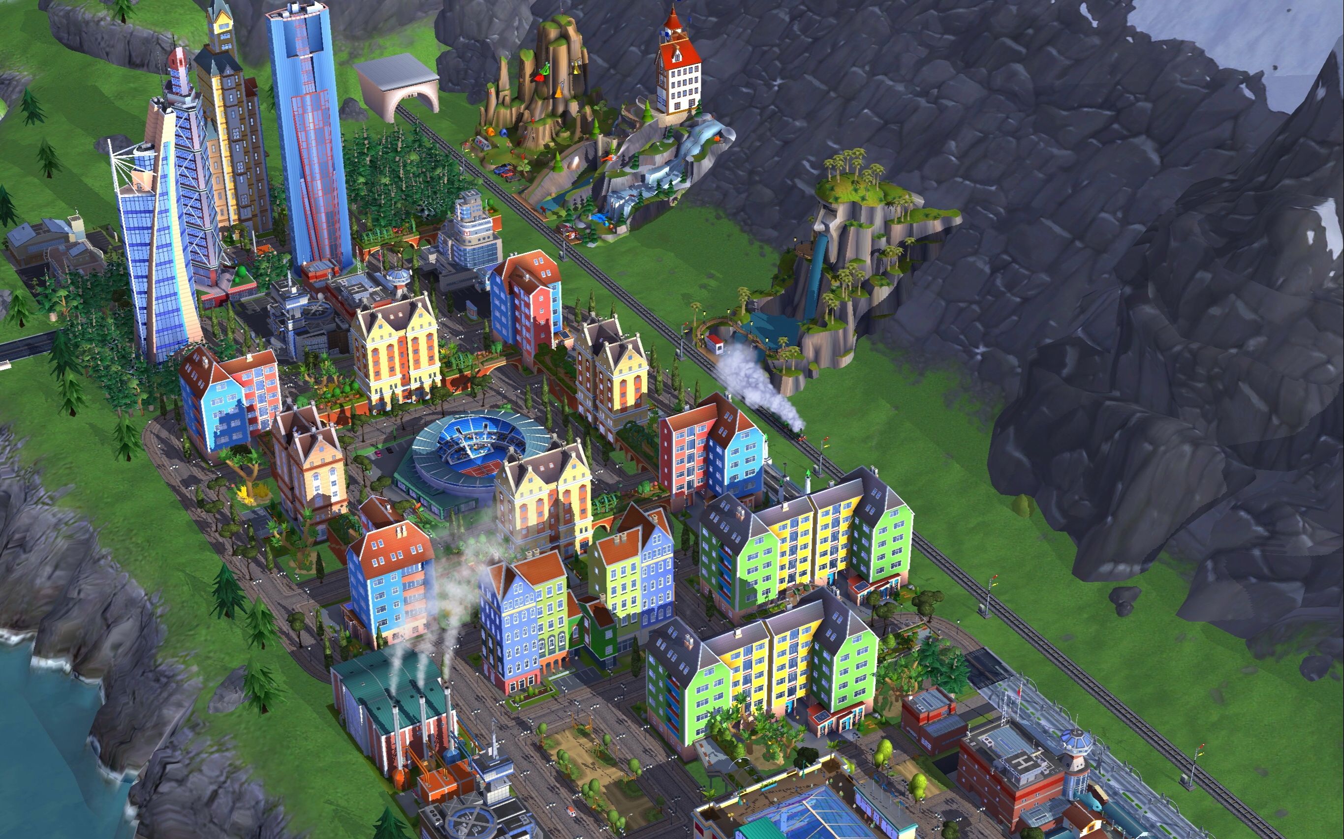 万国汇游戏视频模拟城市模拟城市的远山和炊烟让我沉醉simcity严寒