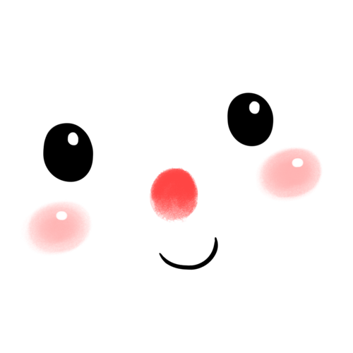 卡通可爱表情自拍人脸贴纸png素材