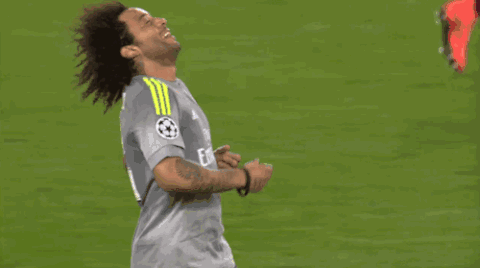 比赛gif皇马大胜希腊gif球员gif马赛洛gif激动gif