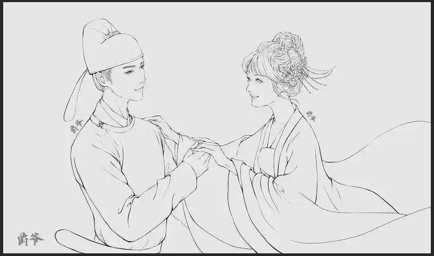 怀吉徽柔cp手绘古风520海报