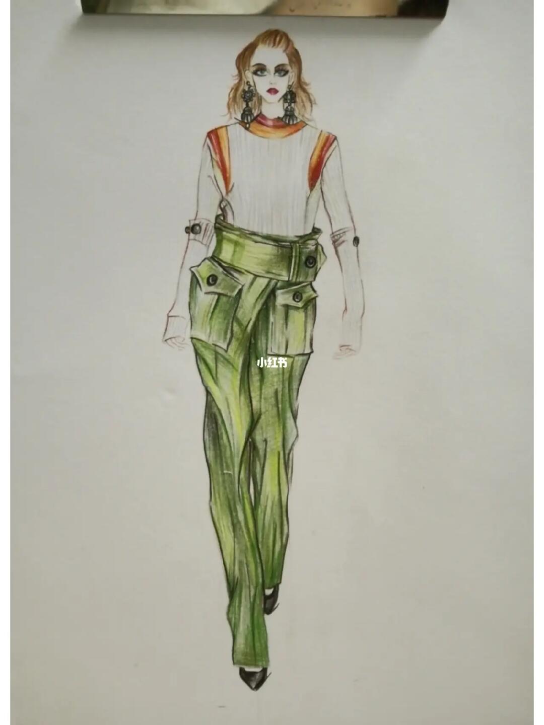 临摹丁香的时装画166天