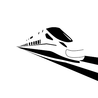 黑白动车png元素