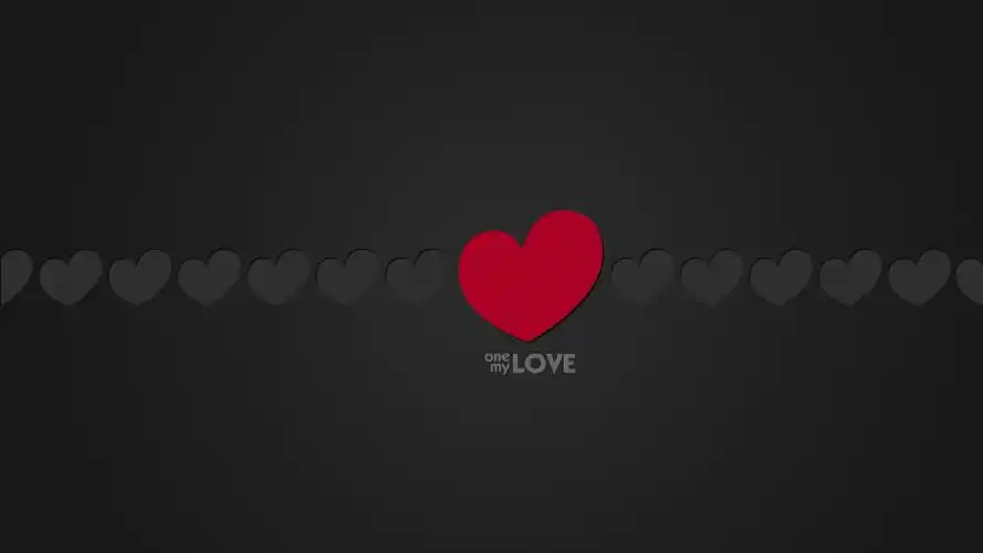 精选简约纯色背景浪漫红色爱心创意电脑桌面壁纸