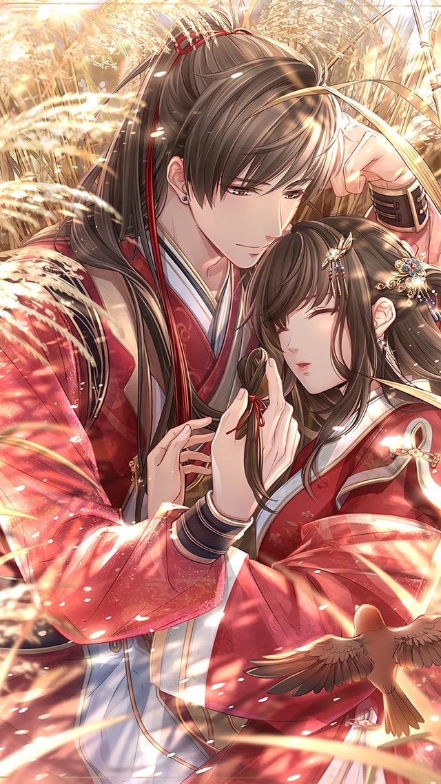 恋与制作人,古风婚礼插画,烛影良宵羡煞旁人