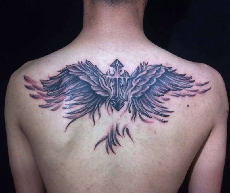 翅膀纹身图片