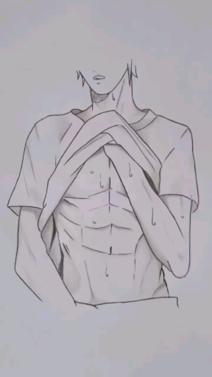 画画原来如此简单#教你画腹肌!