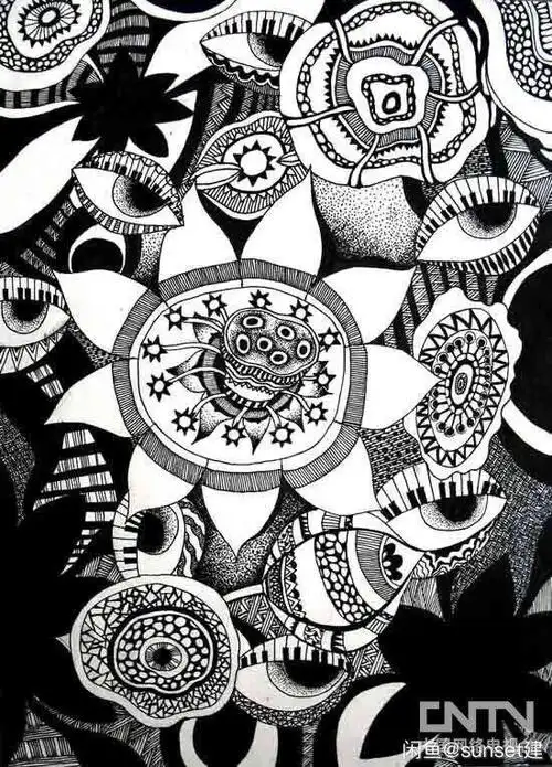 点线面的美感——东升一小二年级美术《点线面》线上课