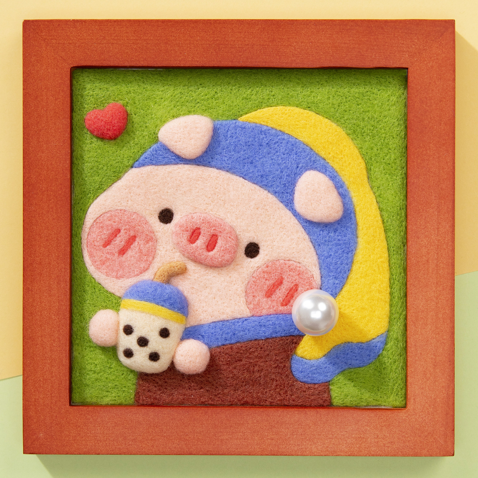 羊毛毡戳戳乐相框画