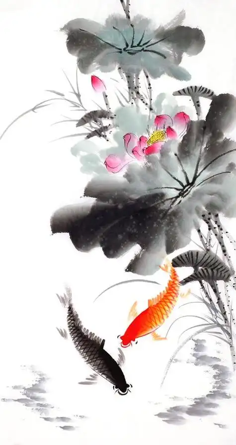 水墨画鱼的画水墨画鱼的画法