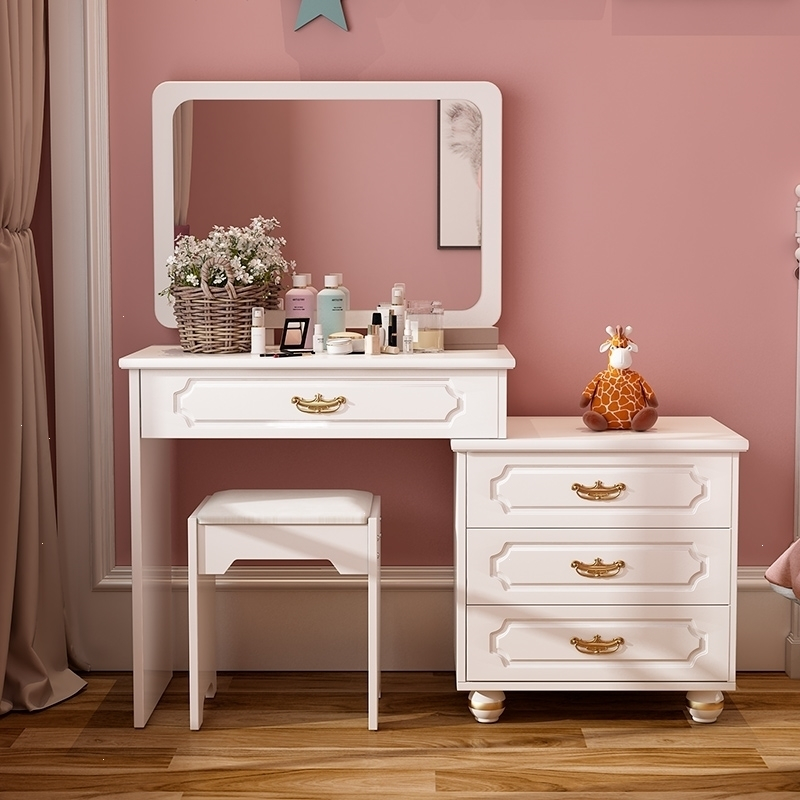 闪电客宜家梳妆台多功能ins卧室梳妆台网红简约现代小户型经济型化妆