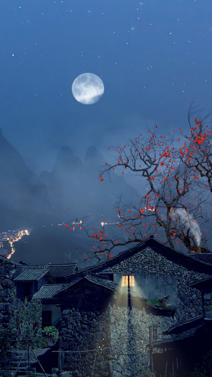 乡村生活#乡村的夜晚,静得出奇.不像城里这样嘈杂,一切都是那样熬静