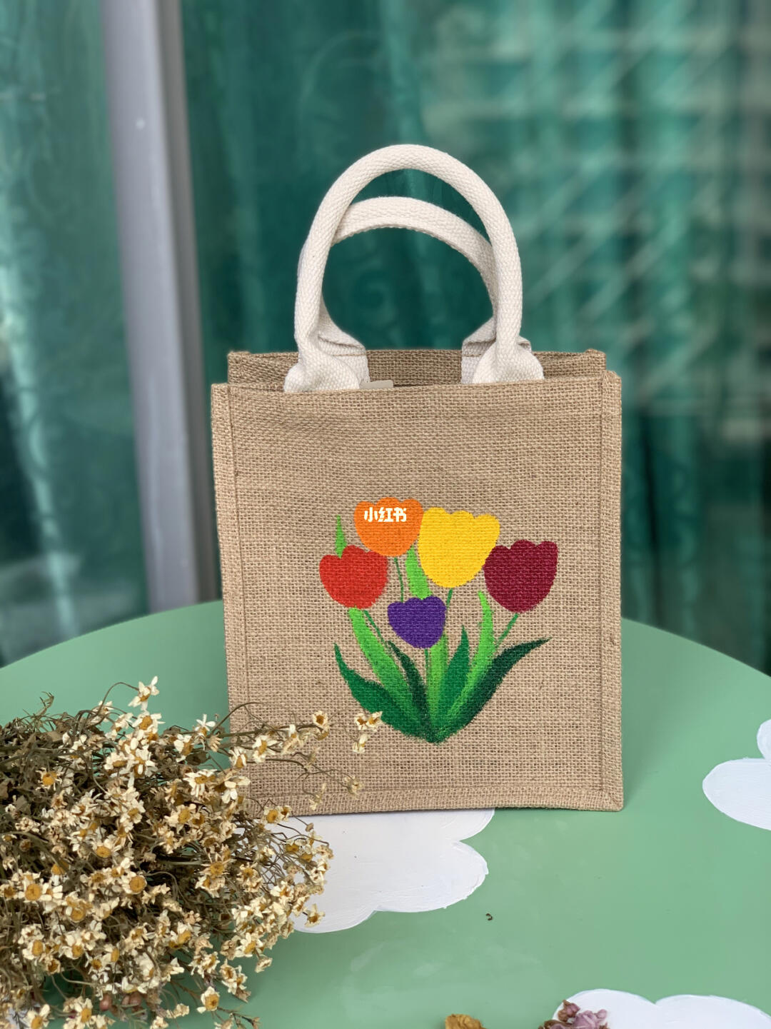 无印良品手绘麻袋包