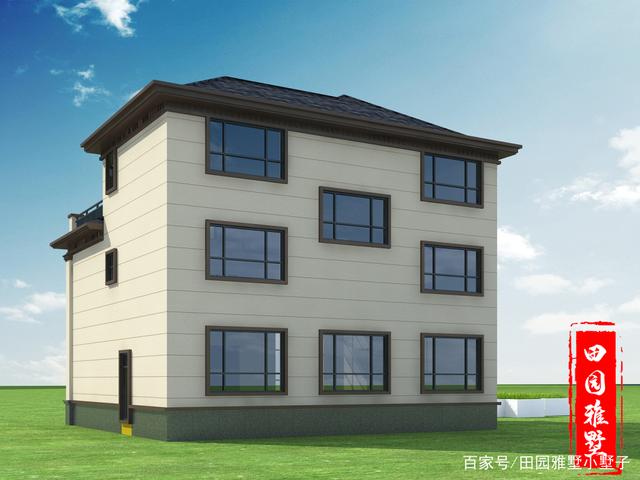 7m×12.3m三层新中式别墅