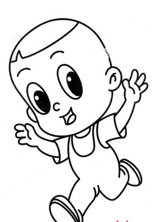 可爱的大头儿子简笔画教程