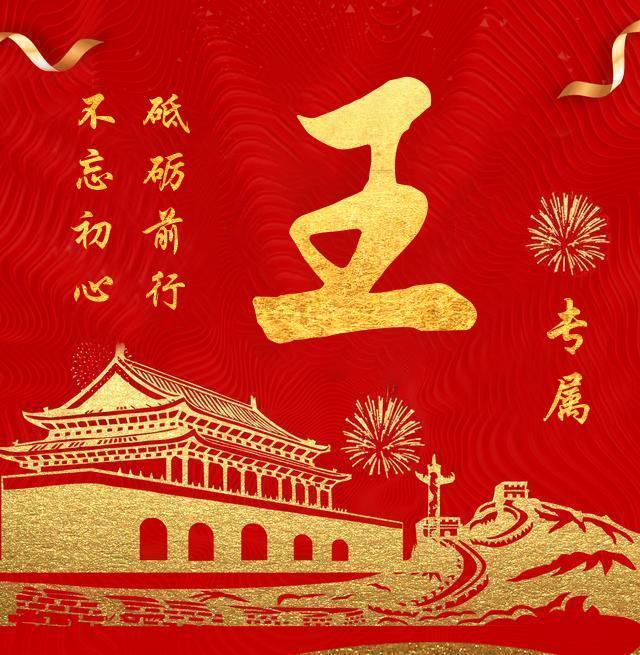 2020个性图像,百家姓定制,不忘初心 砥砺前行,属于你的专属头像