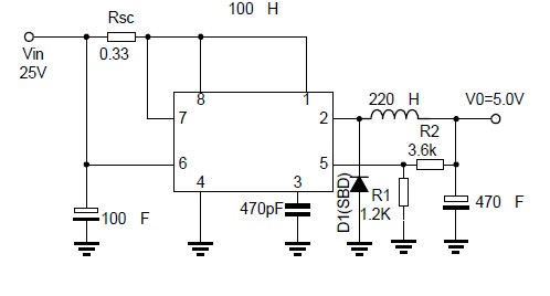 我想用34063降压从12v-5v,rsec取了0.
