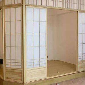 日式格子隔断榻榻米折叠门实木移门推拉门滑门和室门定制木门