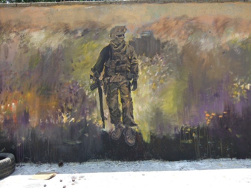 湖南宁乡真人cs场景墙绘