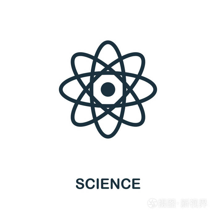 科学图标符号.来自生物技术图标集合的创意标志.