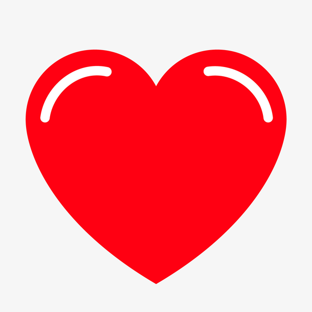 红色圆弧心形元素免抠素材免费下载_觅元素51yuansu.com