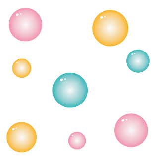 夏日彩色梦幻气泡泡泡