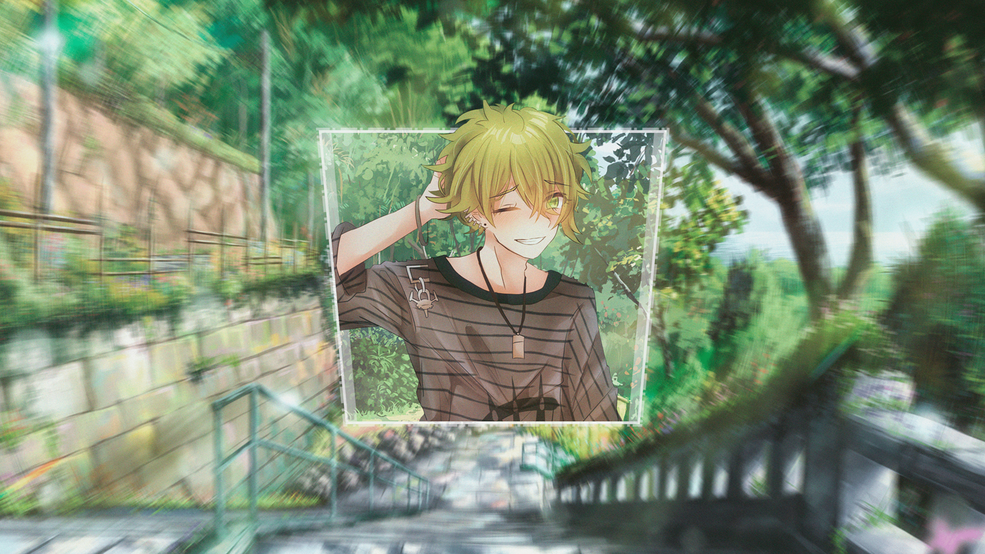 动漫美男子唯美插画电脑桌面壁纸