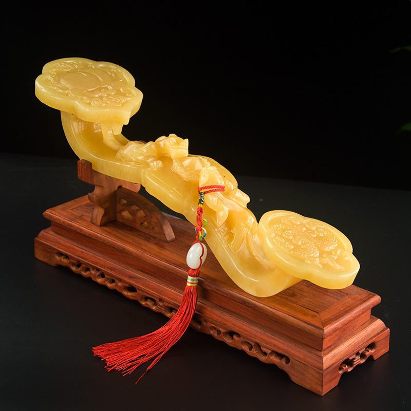 家柏饰corated玉如意摆件玉如意客厅玄关摆设开业乔迁送礼