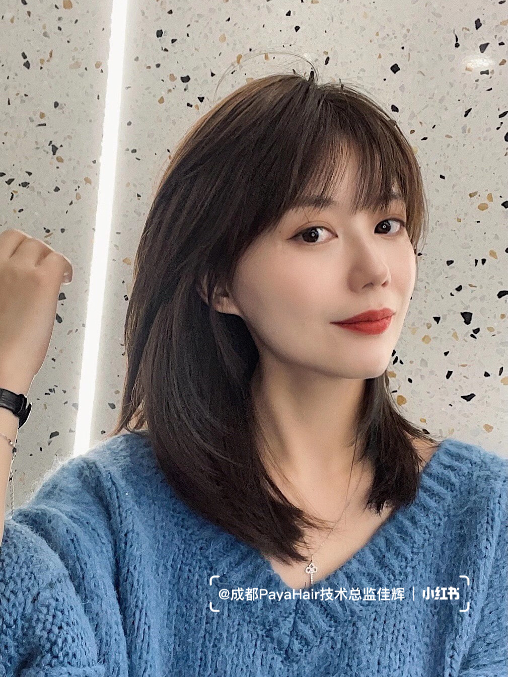 減龄中长发锁骨发,少女感十足～ 甜美女生发型参考,清新甜美很有活力