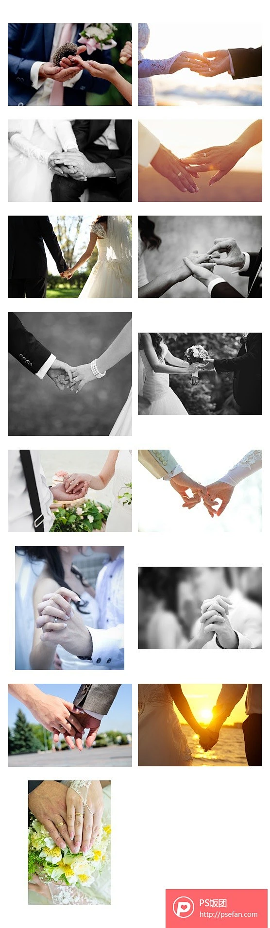 结婚情侣手牵手浪漫唯美高清图片 - ps饭团网