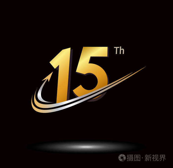 15年黄金周年纪念标志, 装饰背景