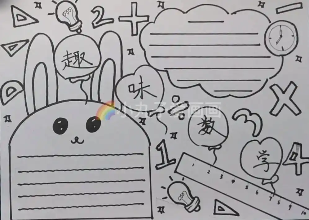 趣味数学手抄报来啦!#数学手抄报 #小学生数学小报制作 #数 - 抖音