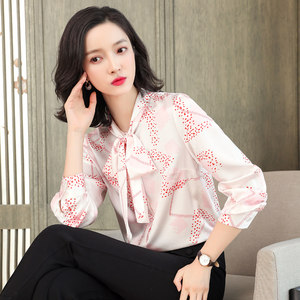 重磅真丝衬衫女重磅桑蚕丝欧货欧洲站时尚洋气长袖设计感小众6608