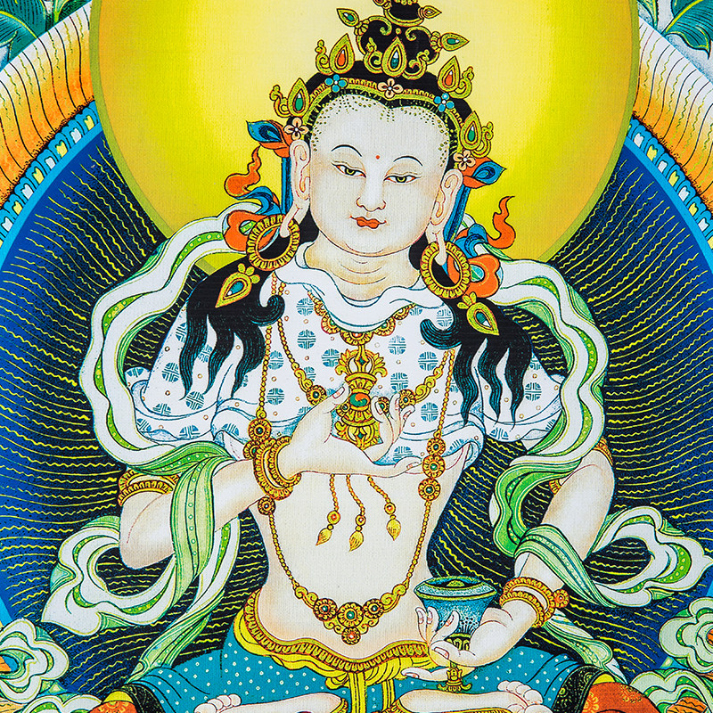 唐卡金刚萨埵刺绣布料装裱西藏装饰挂画佛像藏族唐卡