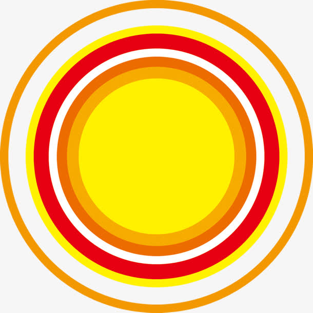 卡通可爱分层圆形设计