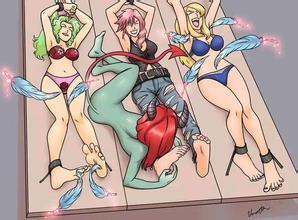 挠美女脚心简笔画