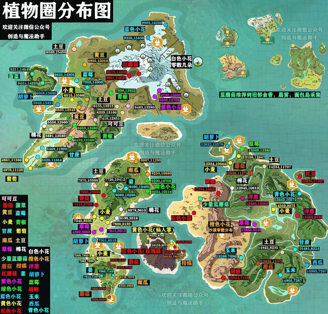 创造与魔法物品分布图