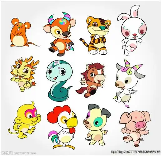 卡通十二生肖图片