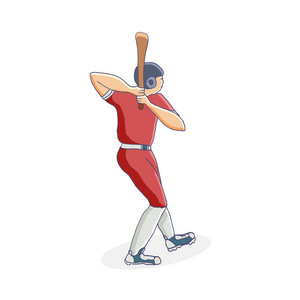 可爱的卡通人物.棒球运动员照片